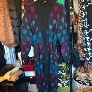 Torrid Heart Pattern Knit Duster Cardigan